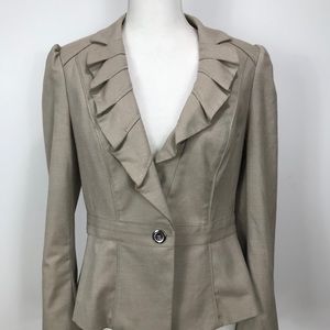 White House Black Market Tan Jacket Blazer Size 8